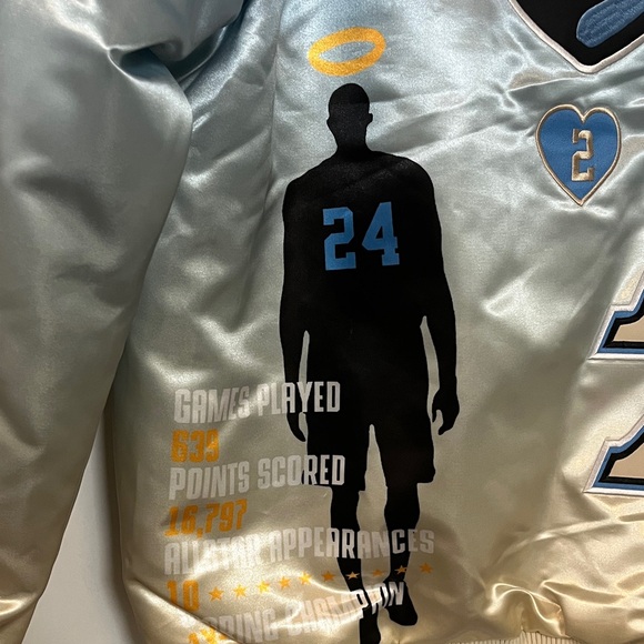 Premium Light Blue Kobe Bryant Legend of the 🐍 Satin Jacket - Picture 6 of 10